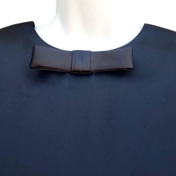 Black Satin Mini Dress Size S Very Low Back Day Dreamer Backless Mermaid Way - Picture 4 of 10